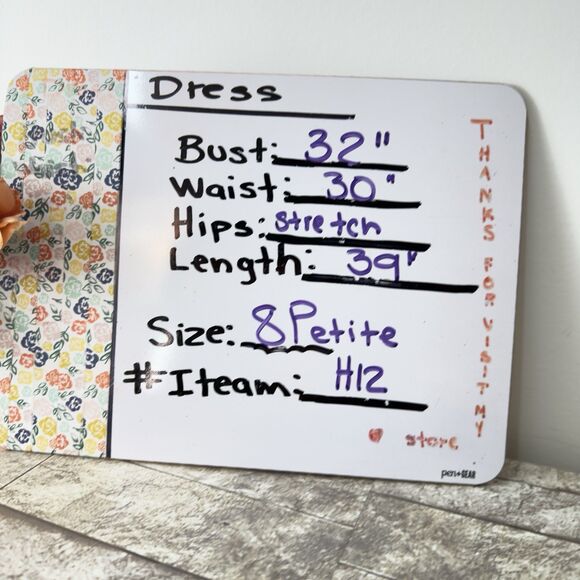 NWT Signature by Robbie Bee 8 Petite Ruffle Dress Women's Black White  NWT - Picture 12 of 16